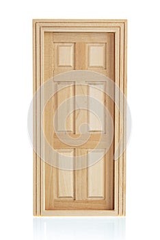 Closed wooden door