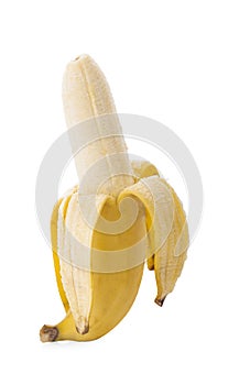 Closedup Banana isolated on white background.