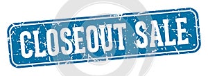 closeout sale rectangular sign. closeout sale stamp