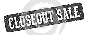 closeout sale rectangular sign. closeout sale stamp
