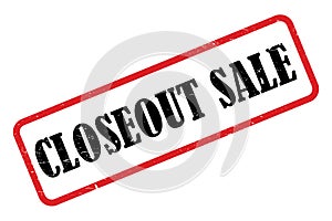 Closeout sale stamp