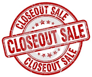 Closeout sale stamp