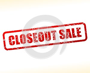 Closeout sale text buffered
