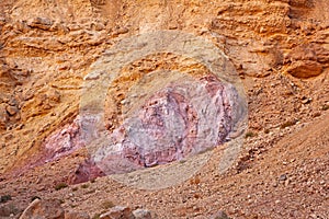 A closer look at colorful cliffs