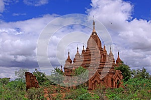 Closer look to a temple in bagan