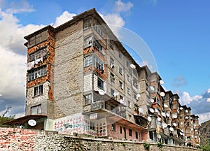 closer to the world, apartment block in skadar oblast, albania