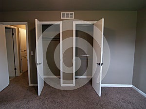 Closet Doors in Bedroom of Empty House