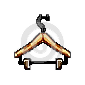 closet hanger clothes game pixel art vector illustration