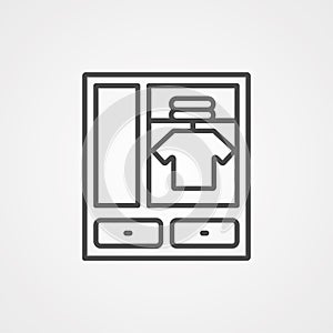 Closet vector icon sign symbol