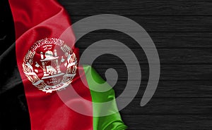 Closeup of Afganistan flag photo