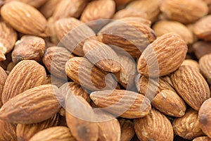 Closeup of almonds