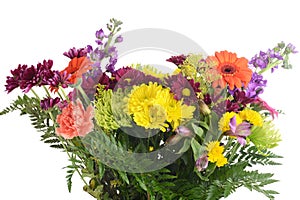 Closeup assorted bouquet of flowers