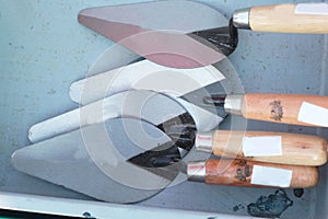 Closeup of assorted work tools