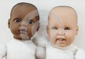 Closeup of baby clones diverse