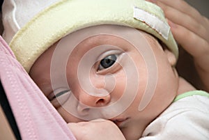 Closeup baby portrait