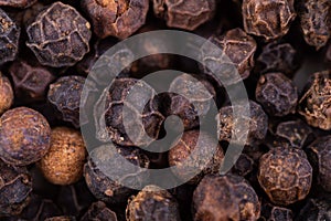 closeup background of black pepper seeds texture