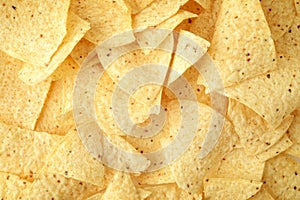 Closeup background of nacho chips
