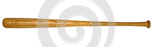 Closeup of baseball bat isolated