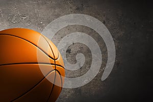 Closeup Basketball ball on 3d illustrations