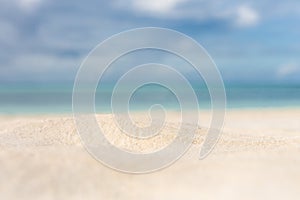 Closeup beach landscape. Calmness and relaxation at tropical beach. sea sand sky concept.