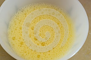 Closeup Of Beaten Egg