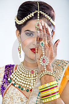 Closeup of Beautiful Indian Bride