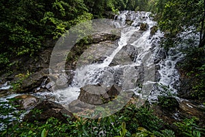 Closeup of beautiful waterfall