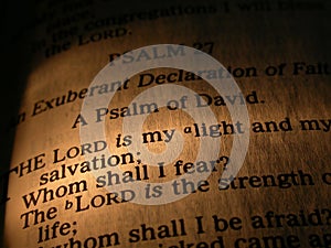 Closeup of bible verse photo