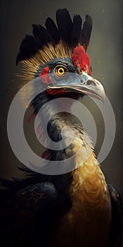 A Closeup of a Bird\'s Feathers and Head