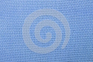 Closeup blue fabric pattern background, abstract blue fabric texture background