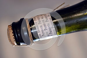 Closeup Bottle Of Prosecco