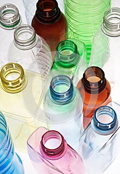 Closeup of bottles