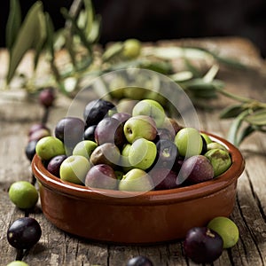 Arbequina olives from Catalonia, Spain photo