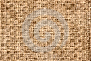 Closeup of brown Natural sackcloth texture for background