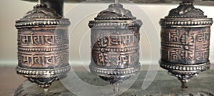 Closeup of Buddist Prayer Wheel