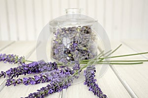 Closeup of bunch of lavender