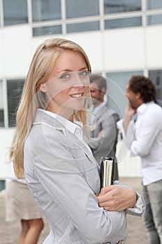 Closeup of businesswoman photo