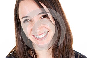 Closeup businesswoman Smiling Happiness Portrait Concept joyfull