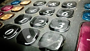 Closeup of the calculator to math photo