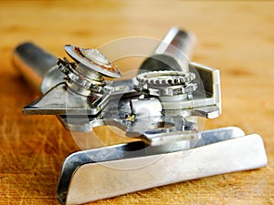 Closeup of Can Opener on Table