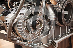 Closeup of a car alternator photo