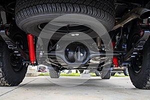 Closeup car spare tire