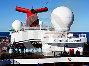 Closeup of Carnival Legend cruise ship photo