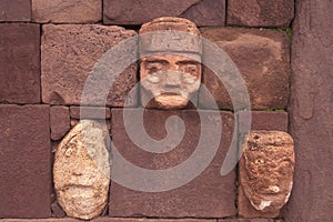 Closeup of carved stone tenon-heads