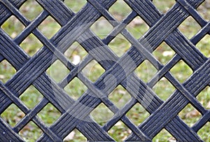 Closeup of a cast iron fence details