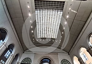 closeup of ceiling of a modern building