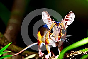 closeup chevrotain in forest