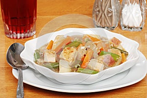 Closeup chicken stew