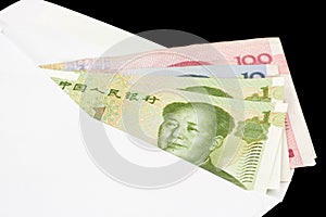 Closeup of Chinese currency