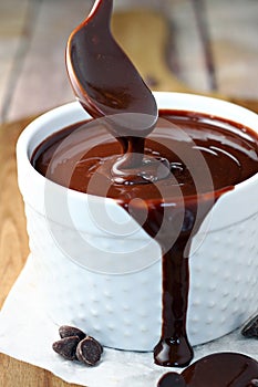 Chocolate ganache photo